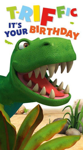 Picture of DINOSAUR T-RRIFIC BIRTHDAY CARD